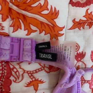 Purple velvet Triangl top